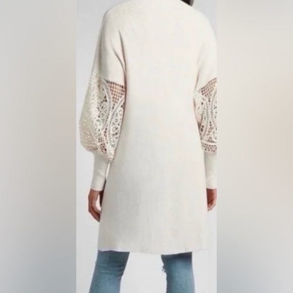 NWT Express Crochet Balloon Sleeve Duster Cardigan - Picture 9 of 9